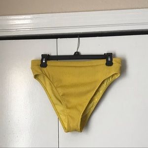 Yellow High Waisted Hollister Bikini Bottom